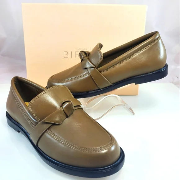 NWT$450 ALEXANDRE BIRMAN Clarita Chunky Leather Loafers In Trout color Sz 39 (9) - Picture 6 of 16